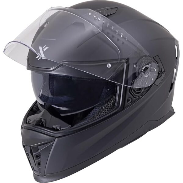 Shox Eclipse Solid Motorcycle Helmet Latest Standard ECE 22.06 Approved Full Face Street Sport Touring Motorbike Bike Riding Unisex Integral Protective...